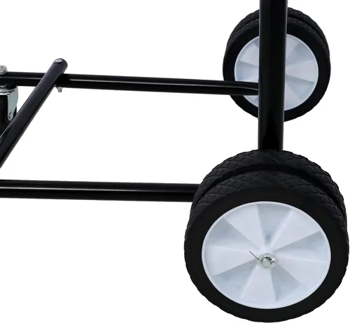 Vista 4 de Soporte de motor de barco fuera de borda con ruedas, carrito de motor resistente para almacenamiento, capacidad de peso de 315 libras, soporte