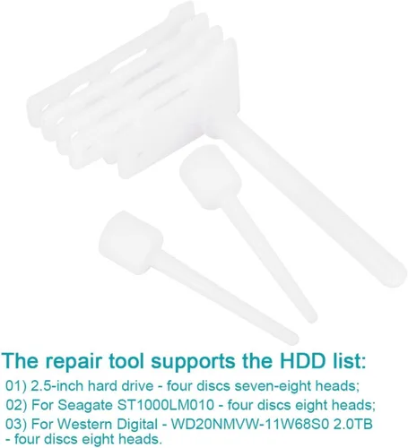 Vista 4 de Zyyini Peine de repuesto de cabeza de disco duro, 304# Herramienta de cabeza de disco duro de repuesto multifunción HDD Head Comb Tool para 4 discos