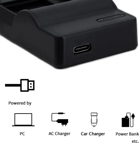 Vista 2 de Norifon Cargador USB NB-1L para Canon Digital IXUS 300, 320, 330, 400, 430, 500, V, V2, V3, IXY Digital 200, 300, 400, 430, 450, 500, S230, S330