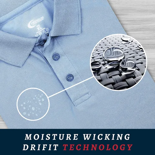 Vista 98 de Premium Wear - Camisetas tipo polo para hombre, con gran absorción de humedad