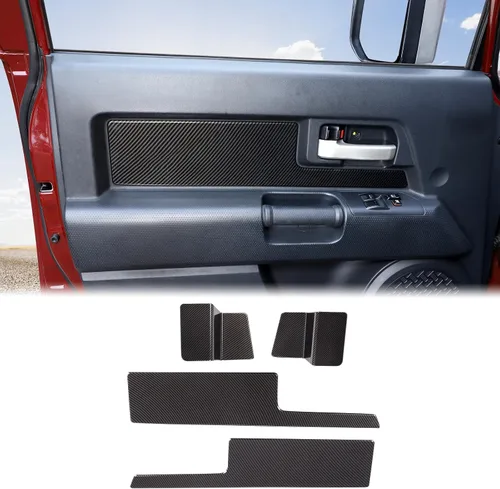 Vista 8 de Aunginsy Cubierta de moldura de panel de puerta interior de coche Compatible con Toyota FJ Cruiser 2007-2021 Protección de panel de manija de puerta