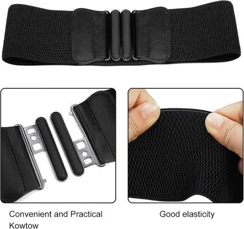 Vista 3 de HIQUACC Cinturón elástico de corsé con cintura elástica para mujer