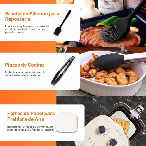 Vista 5 de Accesorios para freidora de aire aptos para freidora de aire Instant Vortex Plus de 6 cuartos de galón, Cosori 5.8QT 6QT, PowerXL 7QT, Gourmia