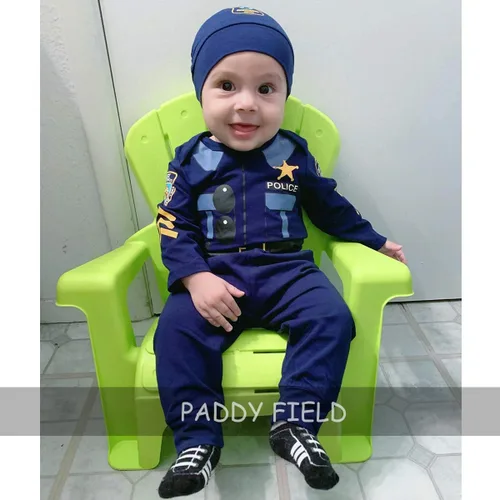 Vista 5 de Paddy Field Mameluco de disfraz de policía para bebés, niños y niñas