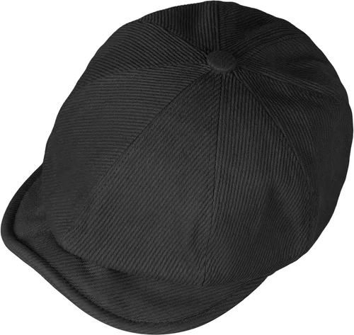 Vista 3 de Clakllie Gorra clásica de algodón con 8 paneles de Newsboy Gatsby, gorra plana de sarga vintage con diseño de peaky blinders, boina