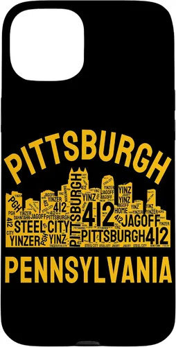 Vista 9 de Carcasa para iPhone 16 Pittsburgh Pennsylvania Steel City Skyline 412 Yinz Home