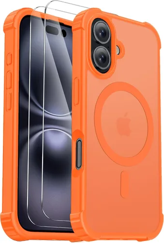 Vista 55 de Funda para iPhone Air [compatible con MagSafe] [2 protectores de pantalla] [prueba de caídas de grado militar] Funda magnética resistente