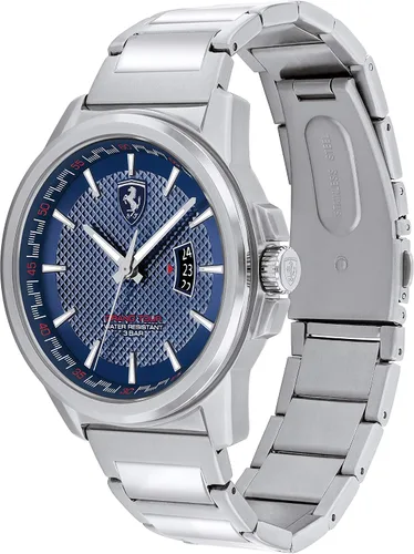 Vista 2 de Ferrari Scuderia Grand Tour Reloj de cuarzo para hombre, acero inoxidable y pulsera, color plateado (Modelo 0830835), plateado, Reloj de cuarzo