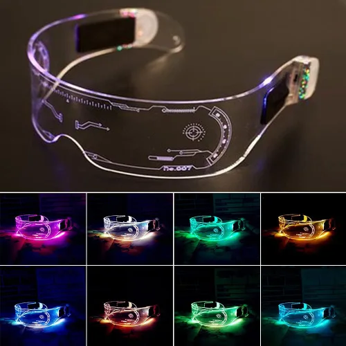 Vista 3 de Gafas LED con luz LED para adultos, 7 colores cambiantes
