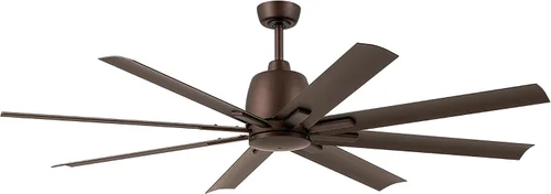Vista 12 de Kichler Breda 310265NI - Ventilador de techo grande para exteriores de 65 en 8 aspas con control remoto, cuerpo de acero moderno, cuchillas