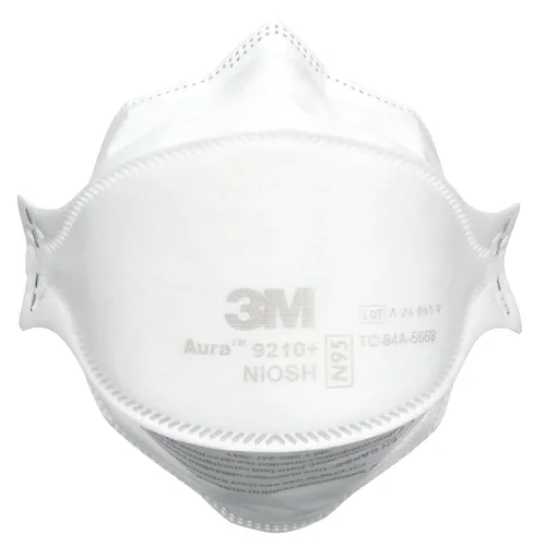 Vista 3 de 3M Aura - Respirador de partículas 9210+, N95, paquete de 20 respiradores desechables, cómodo envuelto individualmente, aprobado por NIOSH, diseño