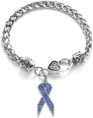 Vista 72 de Inspired Silver - Pulsera de plata con dije personalizado y circonitas cúbicas.