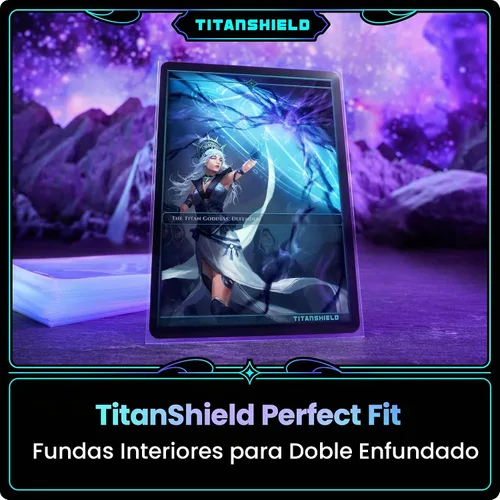 Vista 3 de TitanShield 200 fundas interiores de tarjeta de 60 micrones ultra transparentes de tamaño estándar, ajuste perfecto exacto. Perfectas para doble Luz