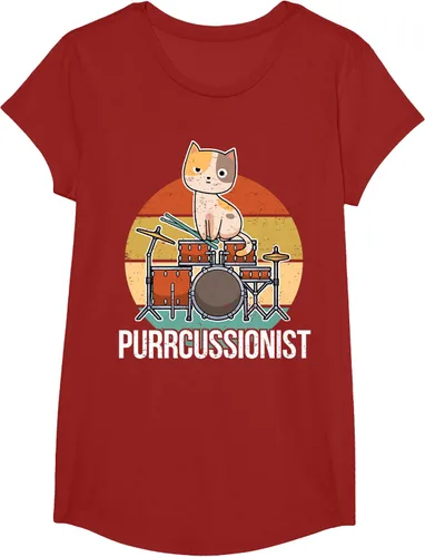 Vista 53 de Funny Percussion Drummer Drumming Drums Saying I Kitten Cat Camiseta, Negro, S