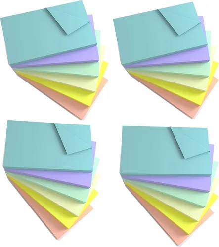 Vista 9 de 480 hojas 7,6 x 12,7 cm Notas adhesivas grandes, 6 blocs surtidos de notas autoadhesivas para cuaderno, oficina, escuela y hogar, 80 hojas/bloc
