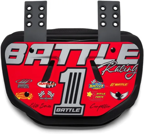 Vista 40 de Battle Sports Placa de espalda de fútbol novedosa – Protector de espalda inferior de carcasa dura con espuma contorneada para protección de alto