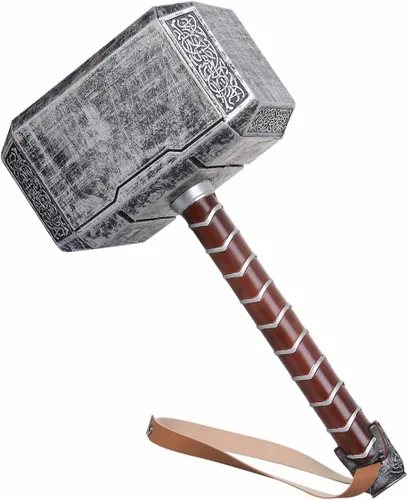 Vista 6 de Martillo de Halloween, armas de cosplay, hacha de espuma de batalla de poliuretano, ideal para regalo de cumpleaños LARP