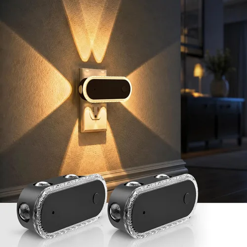 Vista 31 de L LOHAS LED - Luz nocturna LED, paquete de 2 luces nocturnas LED modernas enchufables en la pared con sensor de atardecer a amanecer, 0-100LM