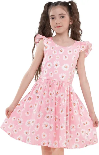 Vista 113 de Vestido de verano para niña, de algodón, con diseño floral