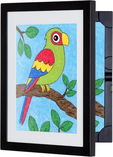Vista 9 de Dynamic Frames Li'l Davinci Armario de arte, almacena hasta 50 piezas de arte de 8.5 x 11 pulgadas, dimensiones exteriores del marco de madera