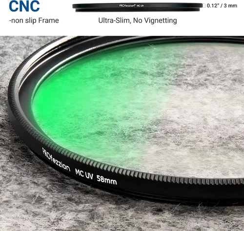Vista 6 de PROfezzion Filtro UV de 1.594 in, filtro de lente de cámara para Sony ZV-E10 II ZVE10 ZV-1F ZV1F A6700 A6500 A6400 A6300 A6100 A6000 ZV-E1 ZVE1 A7C