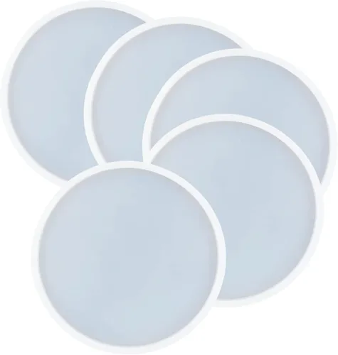 Vista 6 de Molde epoxi de forma cuadrada, 5 piezas, molde de silicona de base cuadrada, tamaño más grande de 5 pulgadas