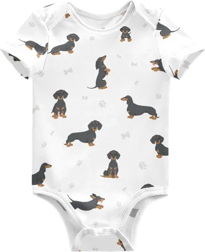 Vista 14 de vvfelixl Bodies para bebé niña negro Pug blanco manga corta algodón ropa de bebé para niñas 0-24 meses Multi1