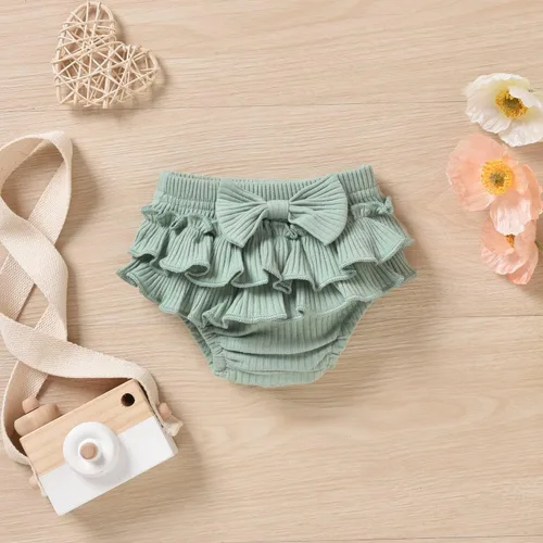 Vista 7 de Aalizzwell Body de manga corta para bebé niña con pantalones cortos acanalados