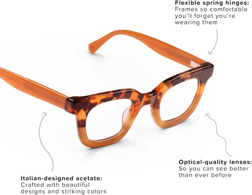 Vista 5 de eyebobs Signal Fire Traditional and Blue Light Reading Glasses Negro