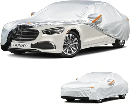 Vista 69 de GUNHYI - Funda de automóvil de 6 capas para Tesla Model 3 (2017-2025), impermeable para todo tipo de clima, protección UV contra la nieve, el sol
