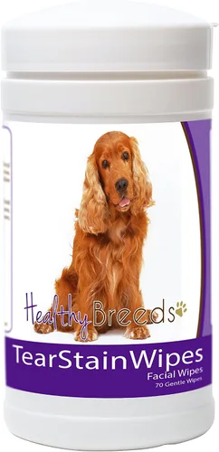 Vista 22 de Healthy Breeds Toallitas quitamanchas de lágrimas para perros para pastor australiano – Más de 100 razas – Limpiador facial de ojos – 70 toallitas