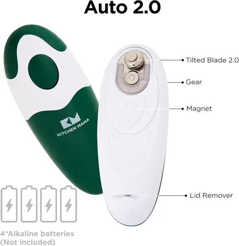 Vista 2 de Kitchen Mama Auto 2.0 Abridor de latas eléctrico: la cuchilla abre casi cualquier lata de pop o refresco - Automático, manos libres, seguro, borde