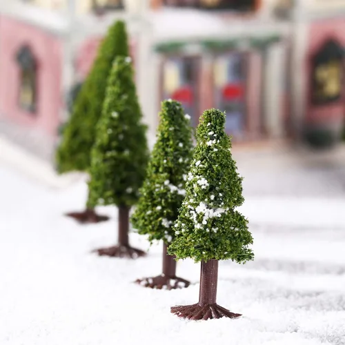 Vista 2 de BESPORTBLE 15 unids árboles modelo miniatura paisaje paisaje cedro mini árbol de Navidad modelo para bricolaje paisaje verde paisaje