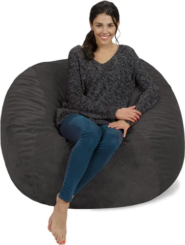 Vista 37 de Chill Sack Bean Bag Funda para silla, 3 pies, microgamuza - Oliva