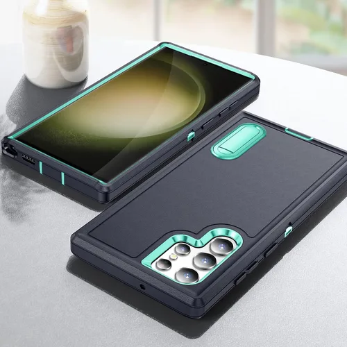 Vista 8 de BaHaHoues Funda para Samsung Galaxy S23 Ultra con soporte integrado, a prueba de golpes y caídas de grado militar para Galaxy S23 Ultra 5G