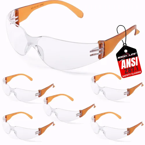Vista 38 de BISON LIFE Gafas de seguridad surtidas para hombres y mujeres ANSI Z87.1