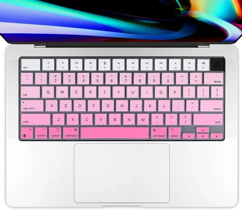 Vista 12 de Batianda Funda de teclado de color degradado prémium para MacBook Pro de 14 pulgadas Pro de 16 pulgadas 2024 2023 M4 M3 M2 M1 Pro/Max Chip y MacBook