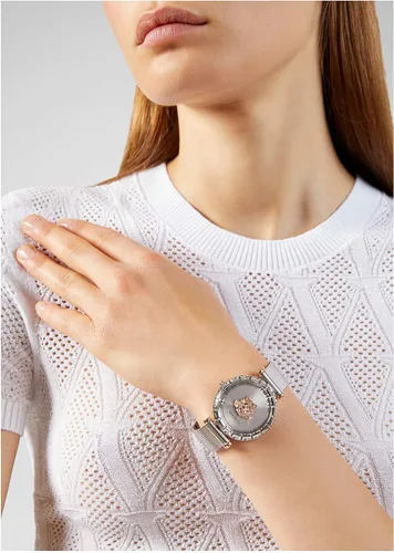 Vista 5 de Versace Reloj Mujer Gris 1.457 in Palazzo Empire Greca VEDV00419, Oro Rosa, Palacio Imperio Greca
