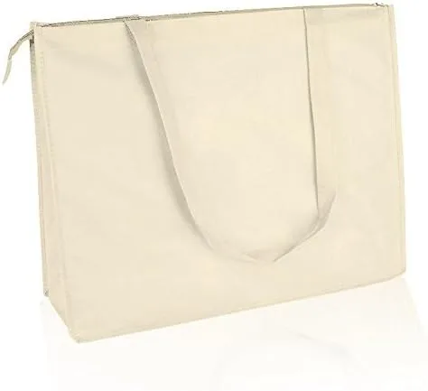 Vista 3 de (12 unidades) Juego de 12 bolsas reutilizables no tejidas Jumbo con cremallera (negro), Negro