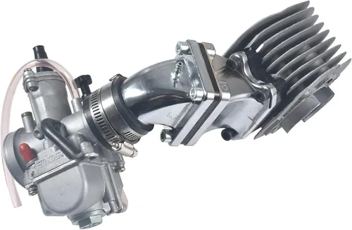 Vista 5 de Kit de carburador Dio con válvula de rejilla PWK24 para moto con motor de 48 cc, 66 cc, 80 cc (Adaptador negro) Actualización completa de admisión