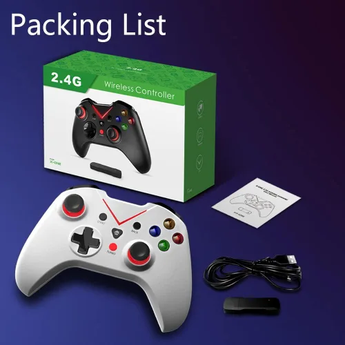 Vista 7 de Control inalámbrico para Xbox One, doble vibración incorporada de 2.4 HZ Gamepad compatible con Xbox OneOne SOne XSeries SSeries XPS3Windows 10