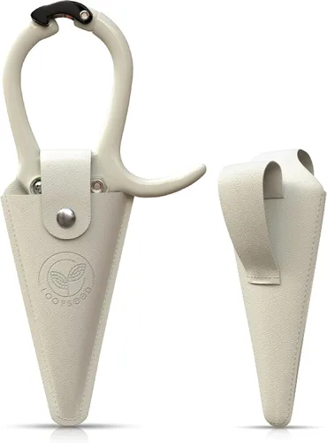 Vista 2 de Tijeras de podar para plantas con funda de cuero vegano, tijeras para recortar jardín con funda para cinturón, recortadores de bonsái, recortadores