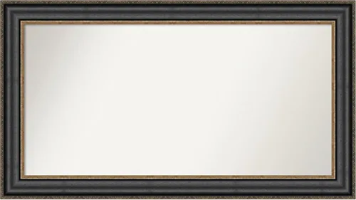 Vista 629 de Amanti Art Espejo personalizado, espejo de baño negro puente, espejo de pared o espejo de tocador de baño sobre el fregadero (26 x 26 pulgadas)