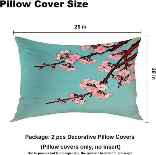 Vista 214 de Batmerry Autumn Pumpkin Templeton Throw Pillow Covers, Green Leaves Paths Forests Decorative Pillow Covers Digital Printing Blended for Couch Sofa