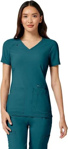 Vista 15 de Cherokee Top médico médico Iflex con cuello en V Panel Top CK605 Negro