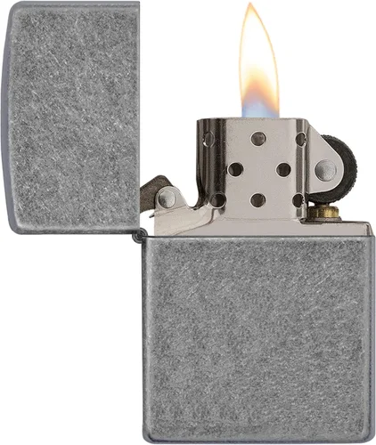 Vista 4 de Zippo Encendedor de bolsillo con placa de plata antigua, resistente al viento y recargable, encendedor de metal abatible, encendedores de bolsillo