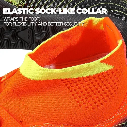 Vista 3 de Botines de fútbol para niños y niñas, suela de goma para niños pequeños y grandes, zapatos duraderos de fútbol al aire libre