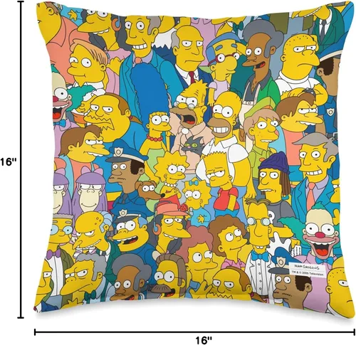 Vista 4 de The Simpsons Springfield - Almohada con estampado de personajes
