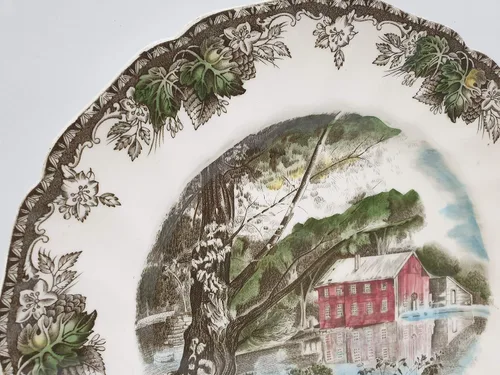 Vista 3 de Johnson Brothers The Friendly Village - Plato llano grande, multicolor