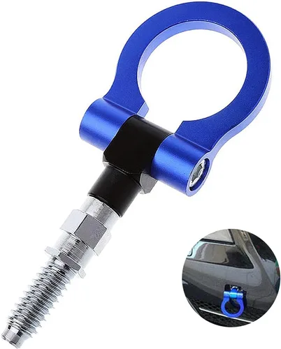 Vista 6 de Gancho universal de remolque de remolque de carreras para B-mw 1 3 5 Series E39 E70 E71 E81 E82 E88 E90 E91 E92 E93, auto aluminio remolque anillo